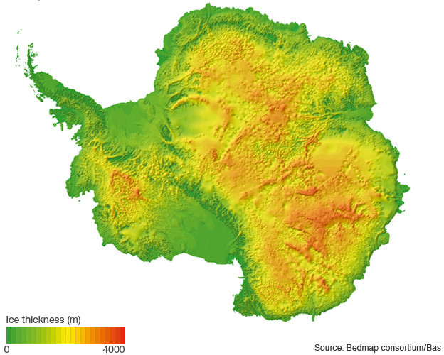 Antartic map with labels