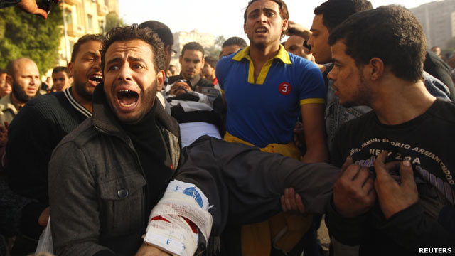 Protestors in Cairo