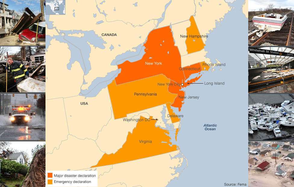 Affected areas