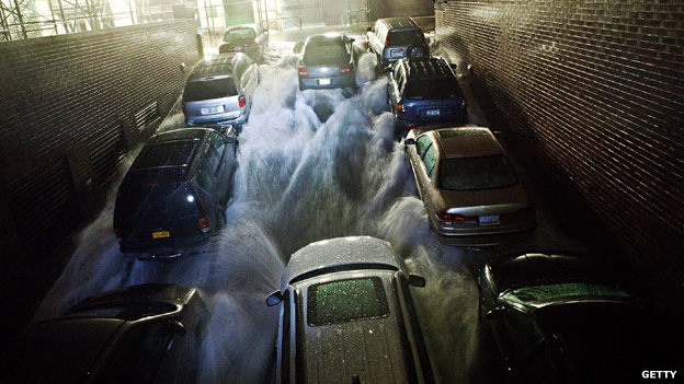 Flooded car park