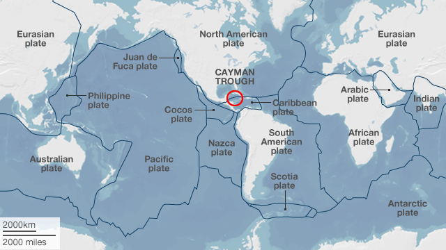 Tectonic plates map