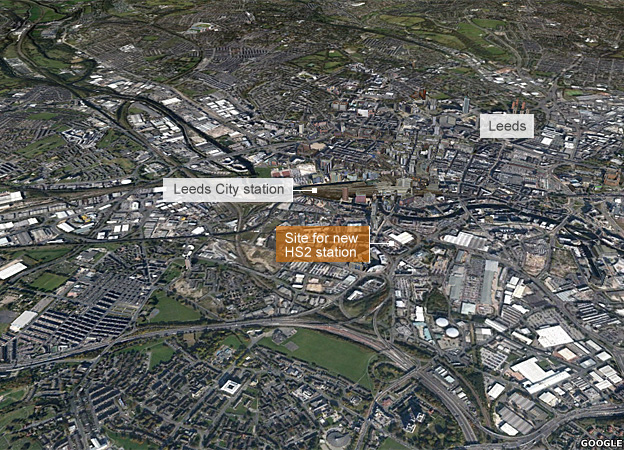 Aerial view of Leeds