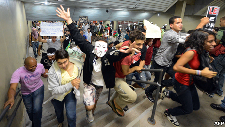 Protesters in Brasilia