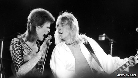 David Bowie and Mick Ronson