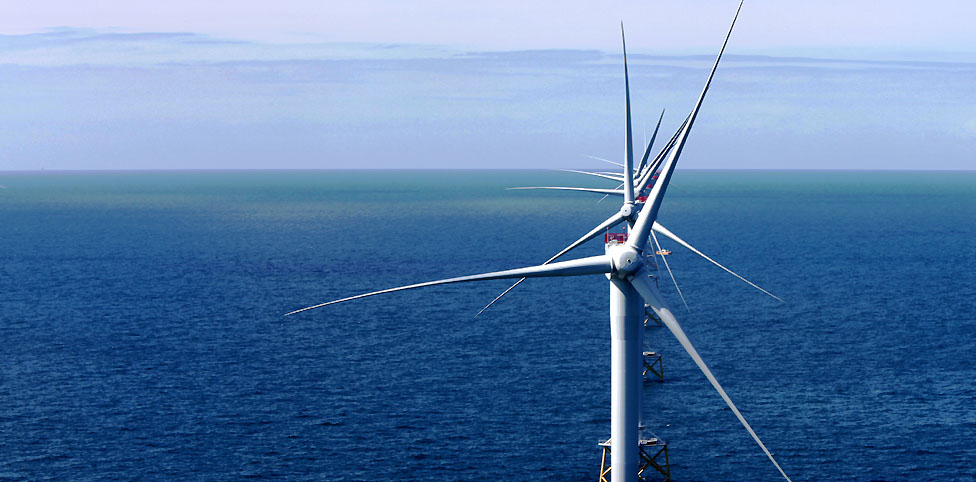 Image: The windfarm off the coast of cumbria