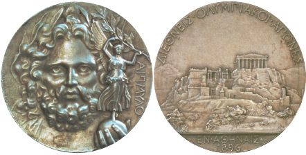 1896 olympic medal. Image courtesy of IOC