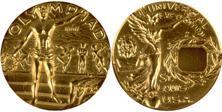 1904 olympic medal. Image courtesy of IOC