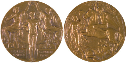 1908 olympic medal. Image courtesy of IOC