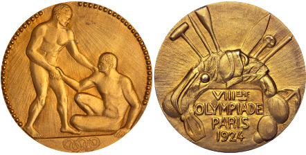 1924 olympic medal. Image courtesy of IOC