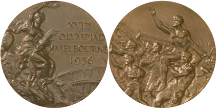 1956 olympic medal. Image courtesy of IOC