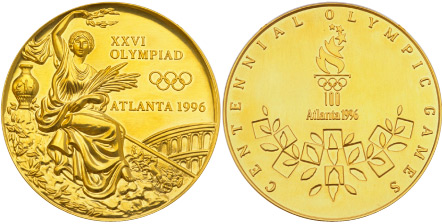 1996 olympic medal. Image courtesy of IOC