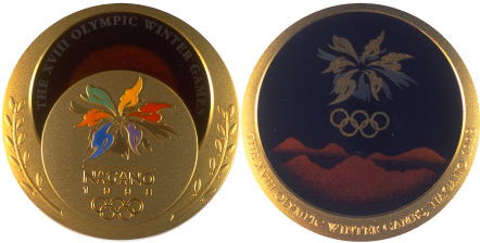 1998 olympic medal. Image courtesy of IOC