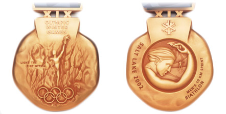 2002 olympic medal. Image courtesy of IOC