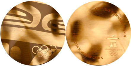 2010 olympic medal. Image courtesy of IOC