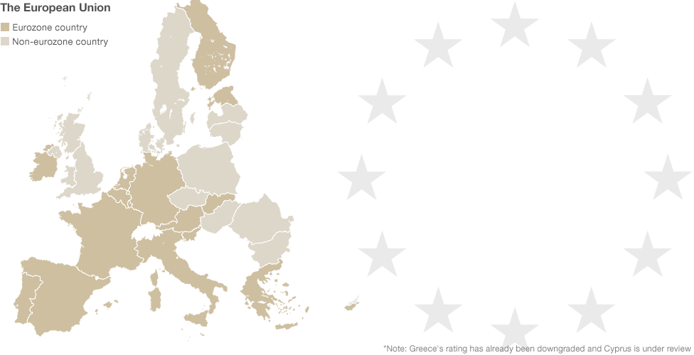 Eurozone map